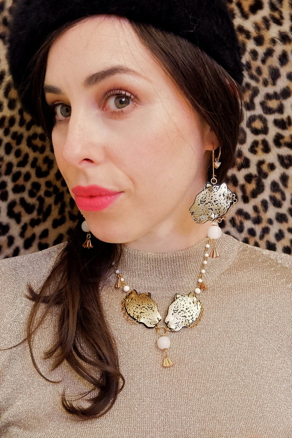 Rosita Bonita Leopard Head Necklace