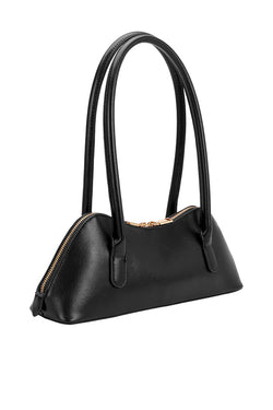 Melie Bianco Dakota Black Recycled Vegan Shoulder Bag