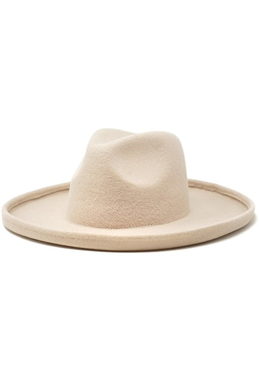 Olive & Pique Pencil Brim Wool Felt Rancher Hat