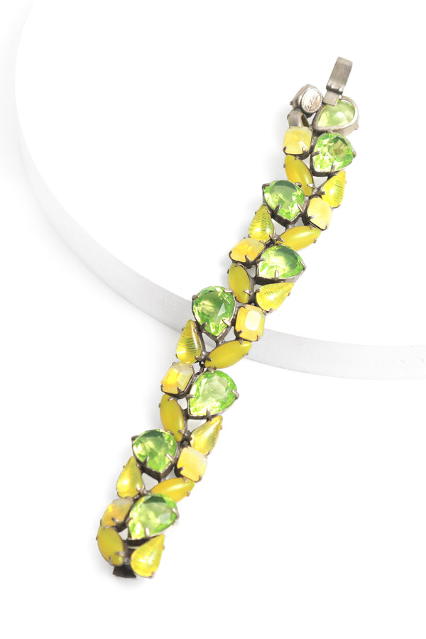 De Luxe Spring Greens Flat Bracelet