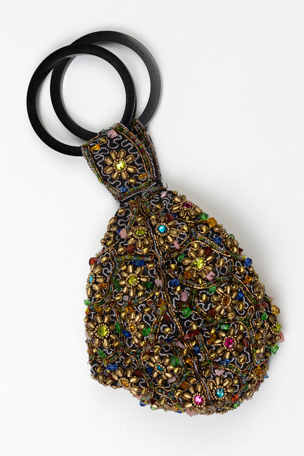 RD Beaded Ring Pouch Wristlet