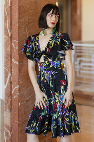 Mai Tie Dress - Midnight Garden - Final Sale