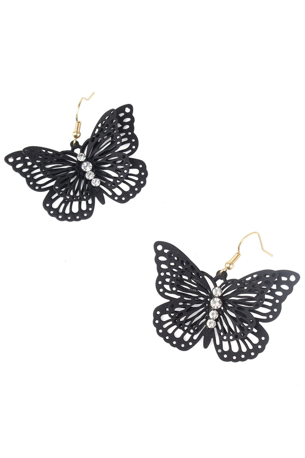 2 Layer Filigree Butterfly Earrings
