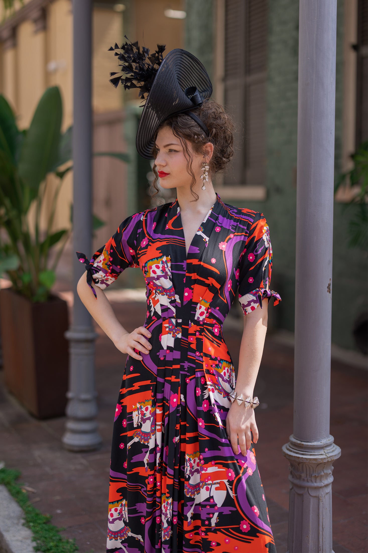 Trashy Diva - Trashy Diva Clothing Tie Sleeve Jenny Long Dress