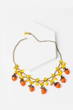 De Luxe Orange Drop Necklace