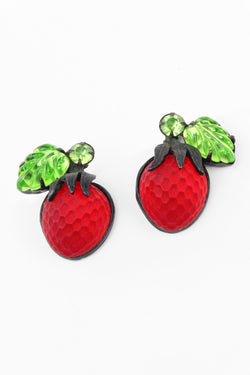 De Luxe Strawberry Stud Earrings