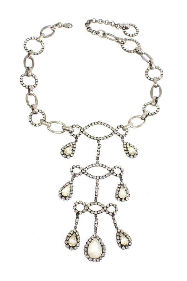 De Luxe Grand Crystal Teardrop Necklace