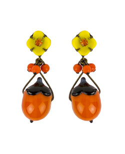De Luxe Orange Drop Earrings