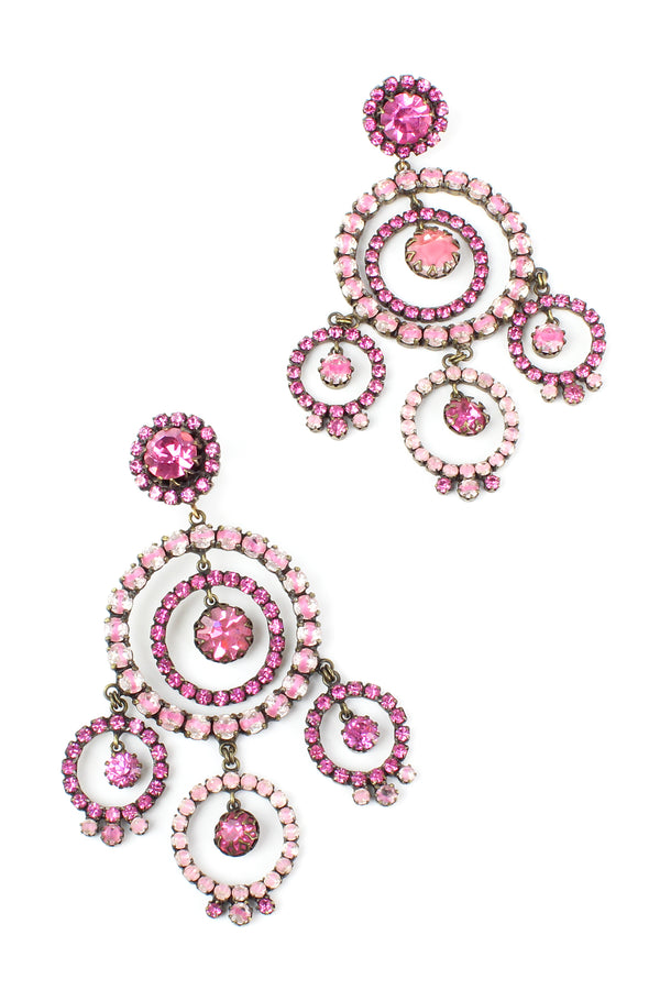 De Luxe Gypsy Circles Perfect Pink Earrings