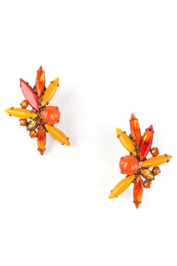 De Luxe Color Explosion Earrings- Orange