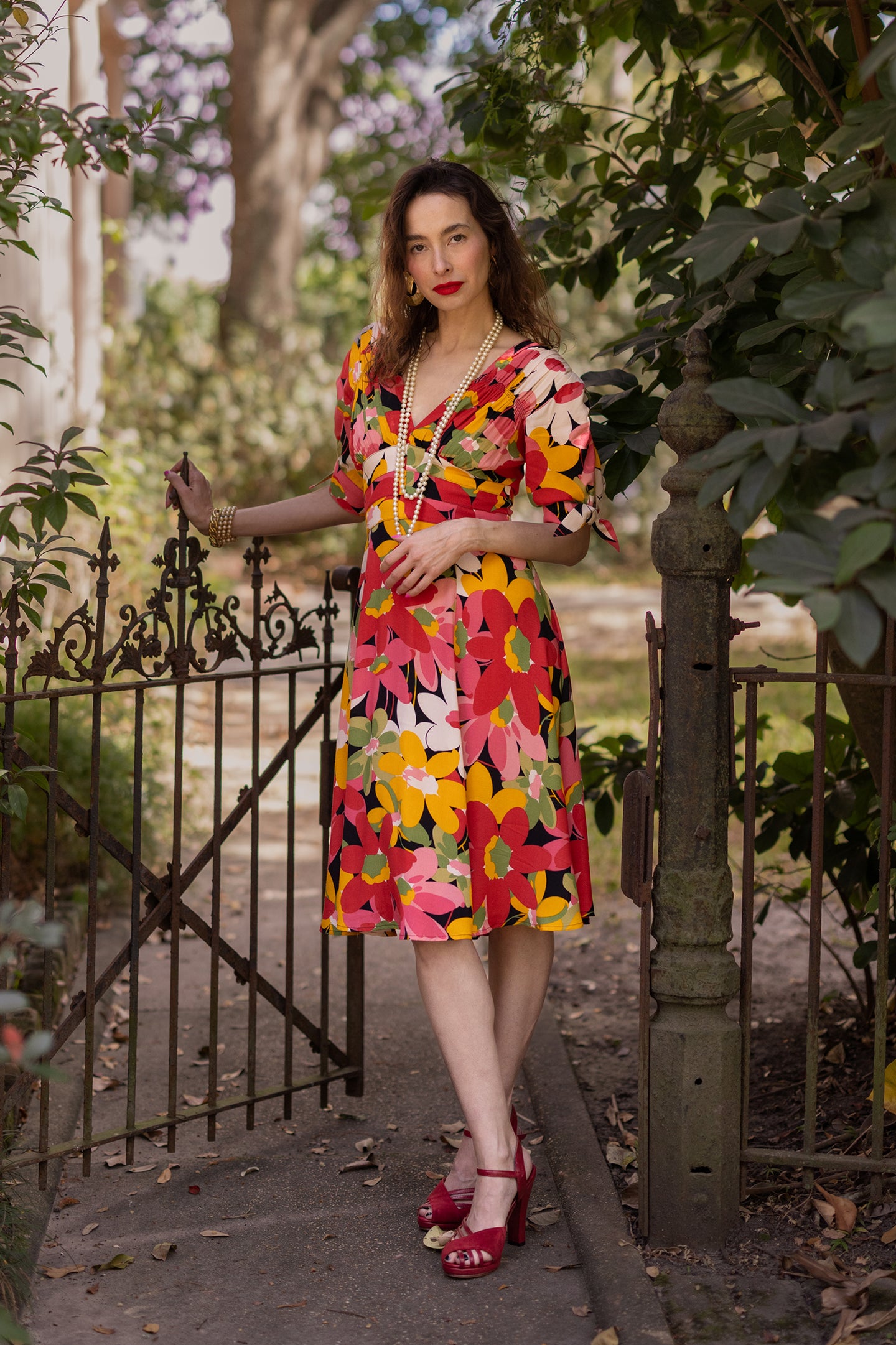flower power party dress Tea Length Dress Collection: Flower Power 3XL