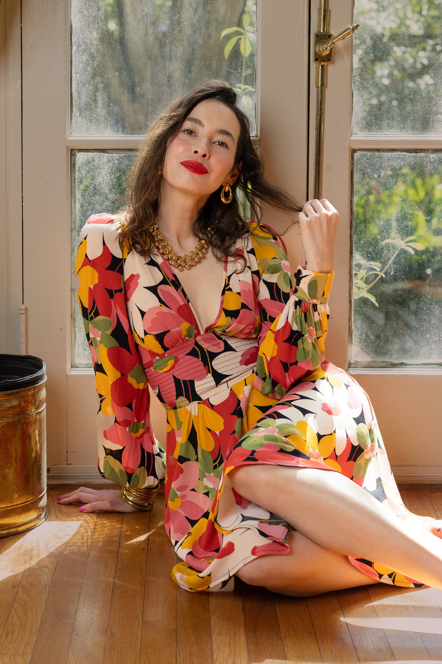 Long Sleeve Stacia Dress - Flower Power - Final Sale 0 Long Sleeve Stacia Dress - Flower Power - Final Sale 0