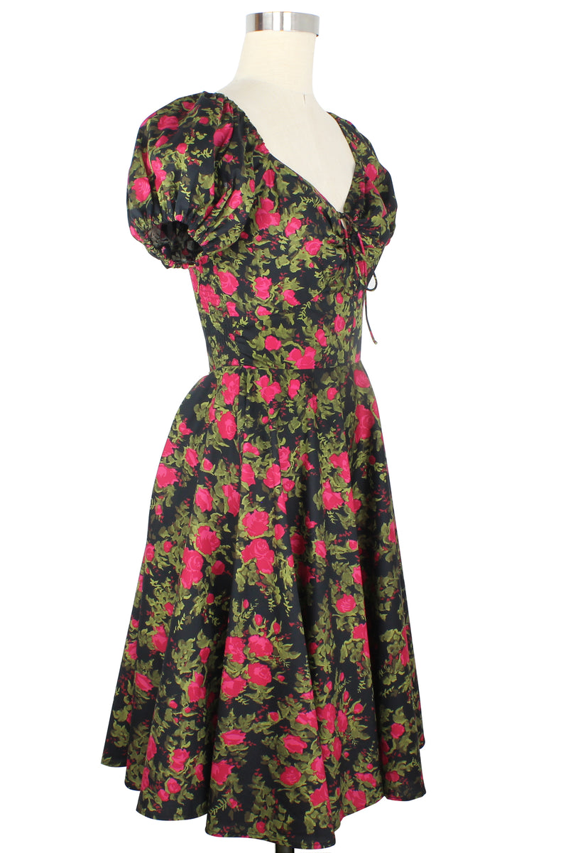 Puff Sleeve L'Amour Dress - Fairytale Rose