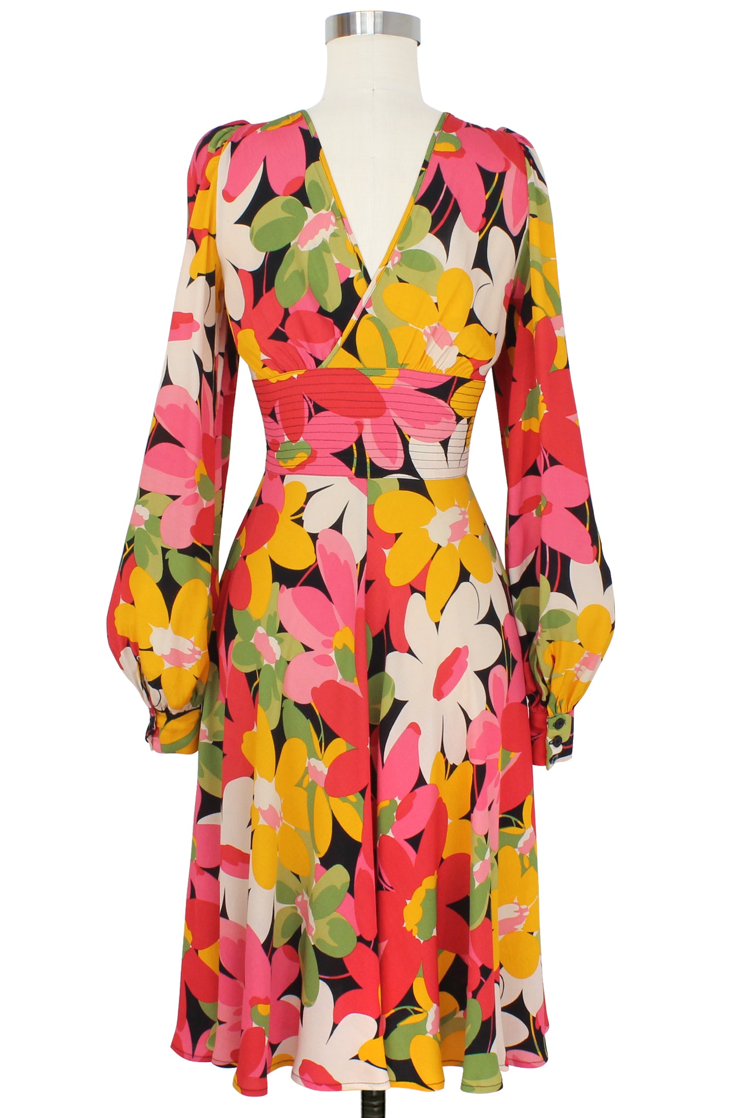 Long Sleeve Stacia Dress - Flower Power - Final Sale 0 Long Sleeve Stacia Dress - Flower Power - Final Sale 0