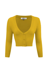 Cropped Cardigan- Honey