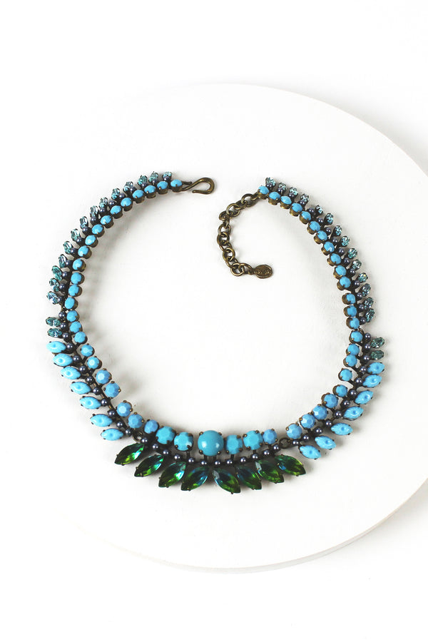De Luxe Turquoise Leaf Necklace