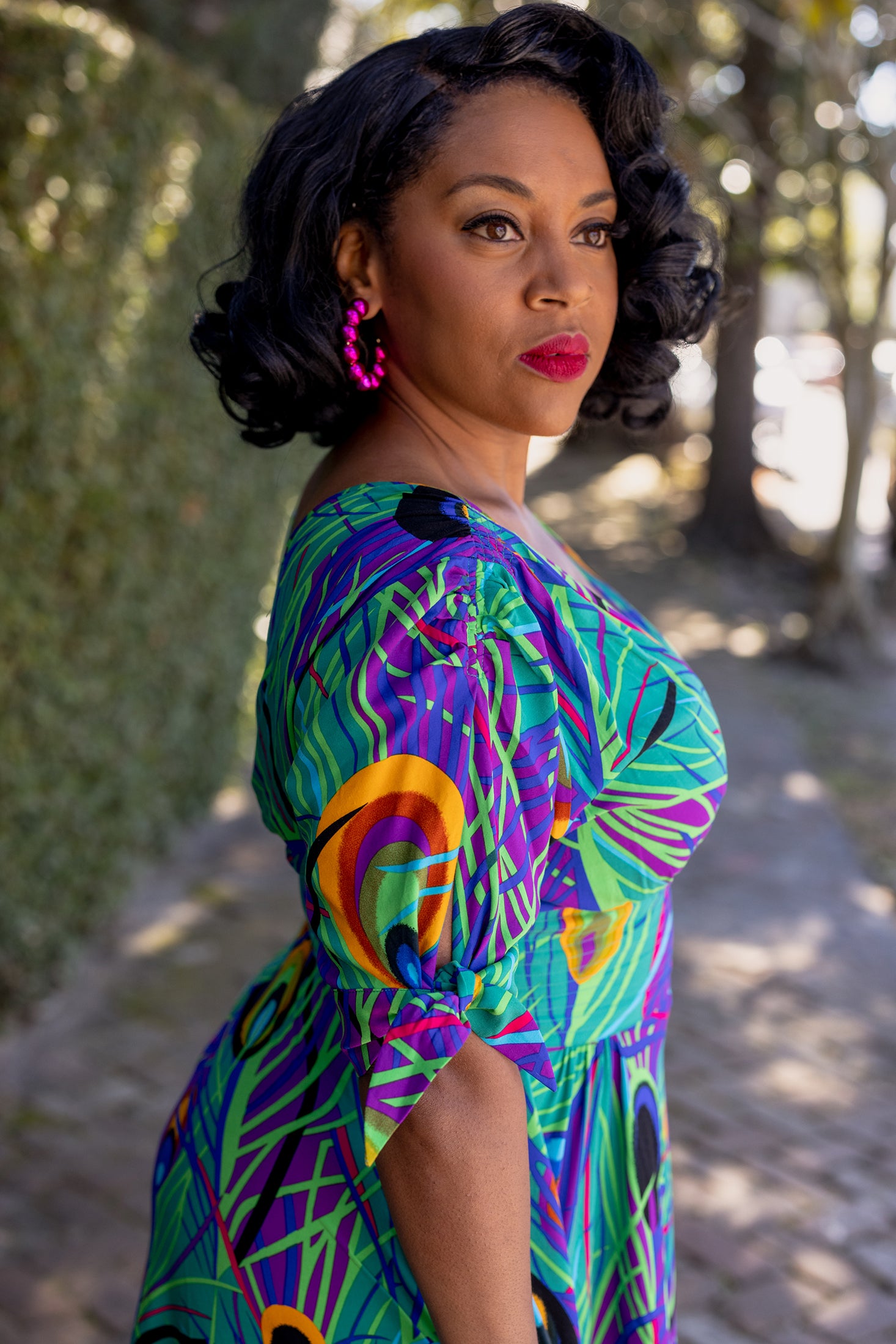 Trashy Diva - Trashy Diva Clothing Stacia Circle Dress - Mardi Gras Feather - Final Sale Trashy Diva - Trashy Diva Clothing Stacia Circle Dress - Mardi Gras Feather - Final Sale