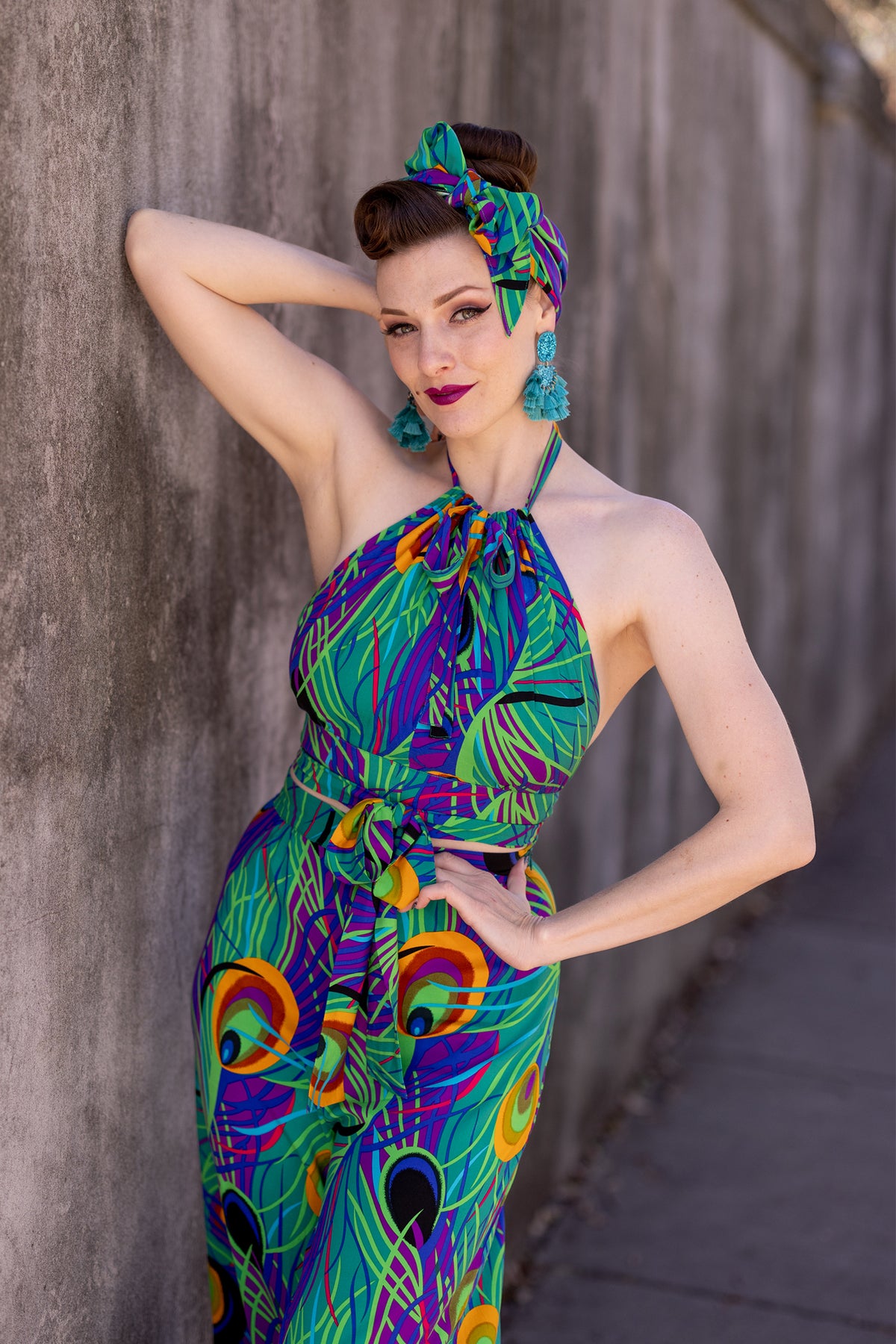 Feather Trim Mardi Gras Top