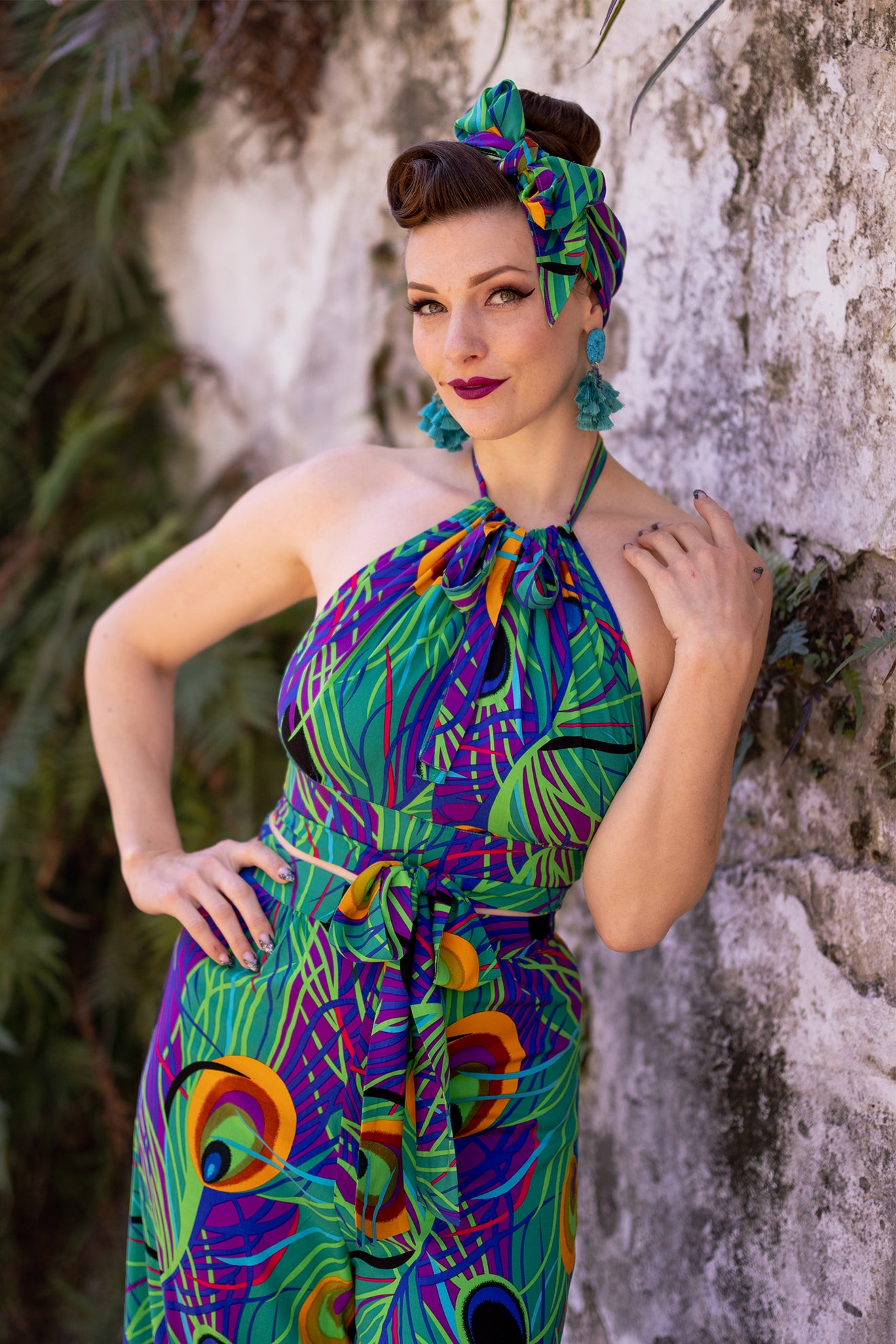 Feather Trim Mardi Gras Top main image 0