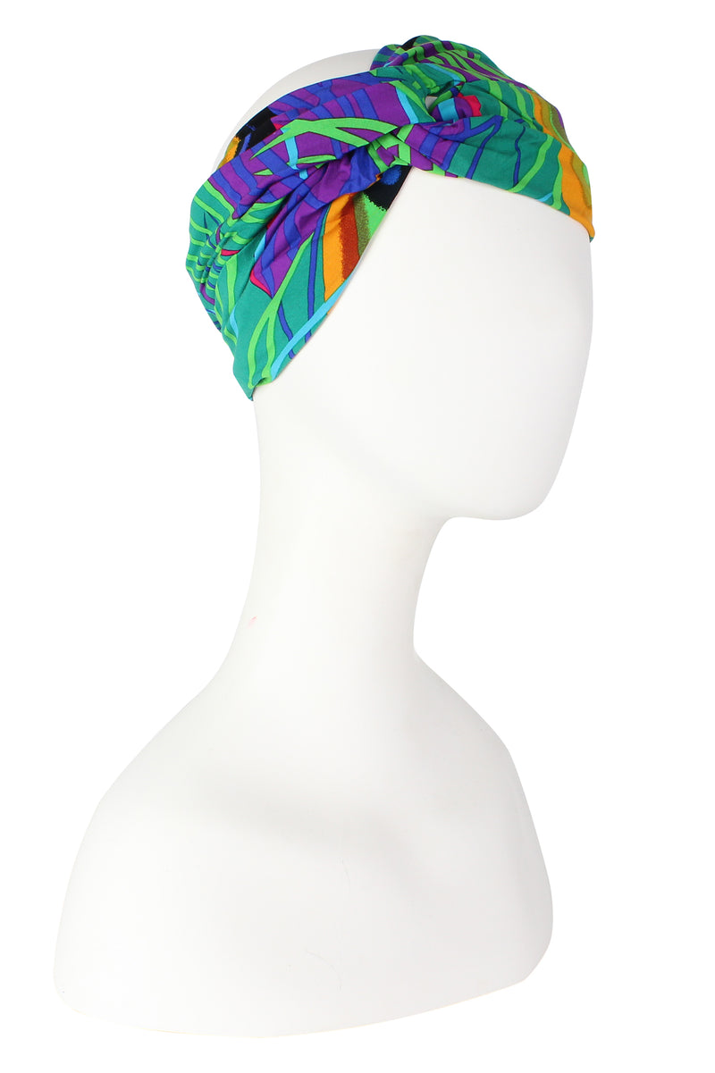 Turban Headband - Mardi Gras Feather