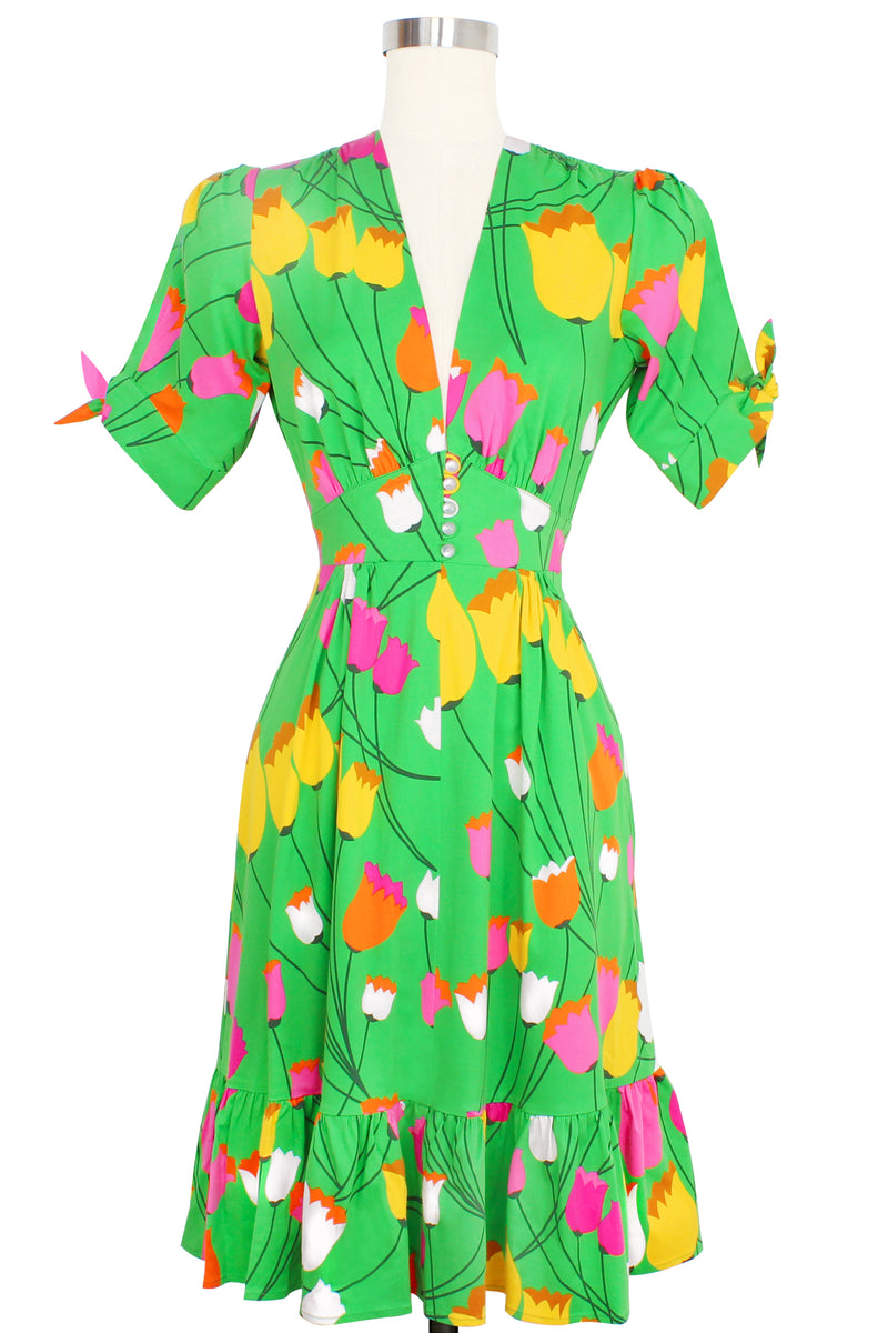 Anastasia Ruffle Dress - Mod Tulips - Final Sale