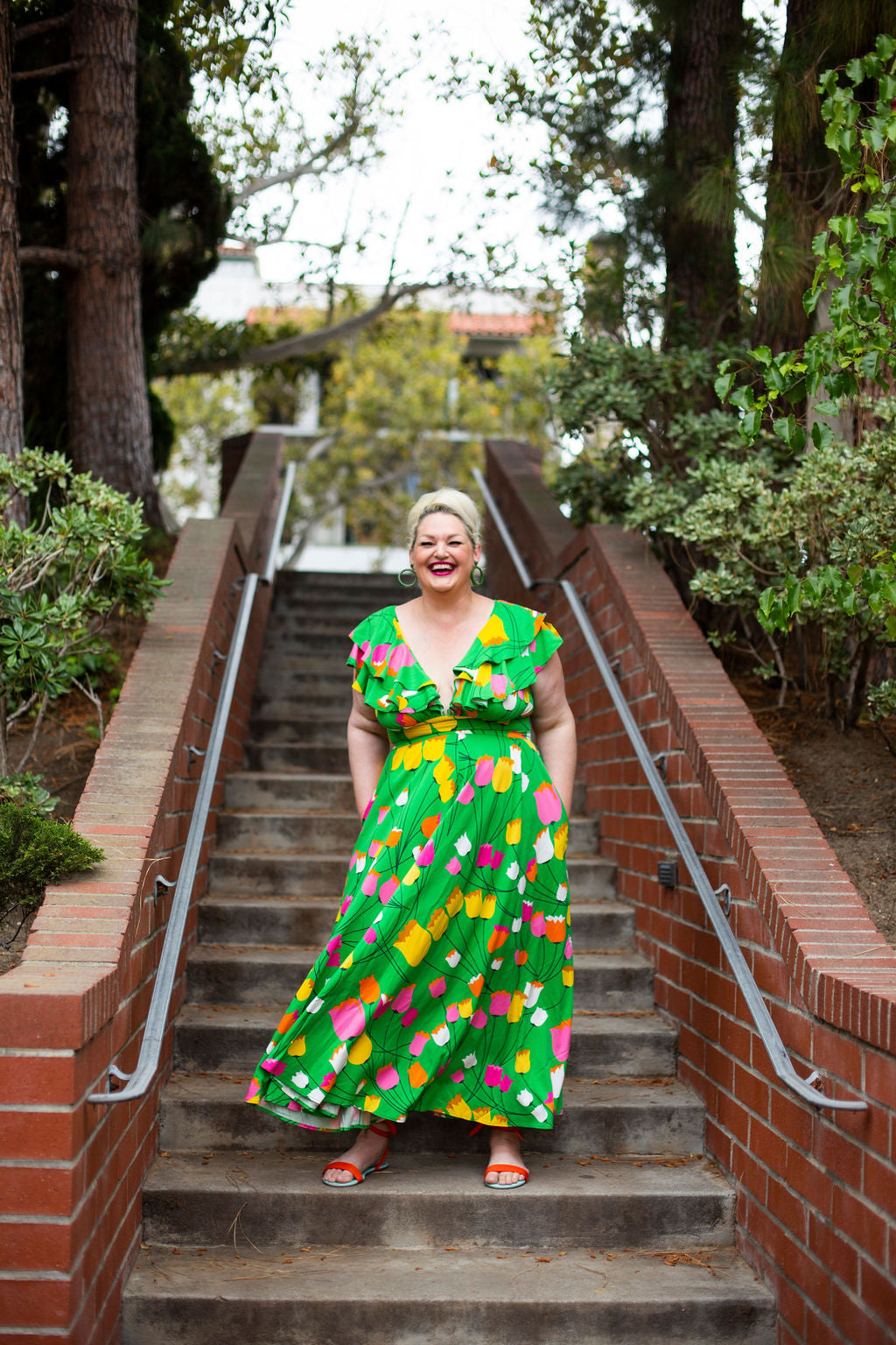 Ingenue Long Dress - Mod Tulips - Final Sale Ingenue Long Dress - Mod Tulips - Final Sale