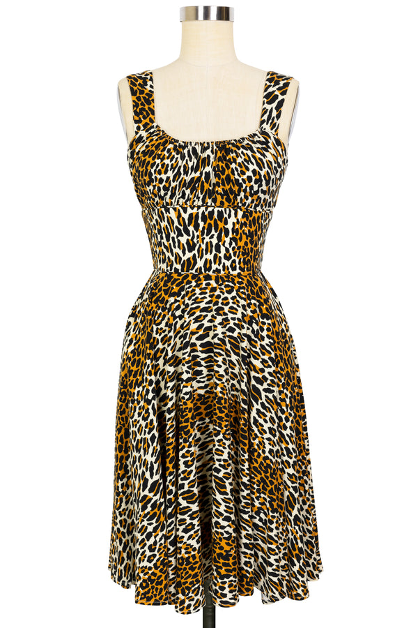 Norma Jean Circle Dress - 50's Leopard - Final Sale