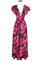 Ingenue Long Dress - Polka Dot Rose - Final Sale