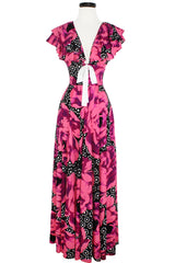 Ingenue Long Dress - Polka Dot Rose - Final Sale