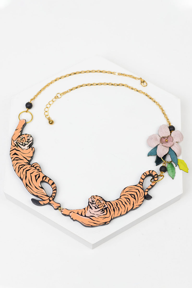 Rosita Bonita Leaping Tiger Necklace