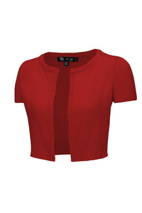 Cropped Button Up Cardigan