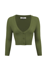 Sage Cropped Cardigan