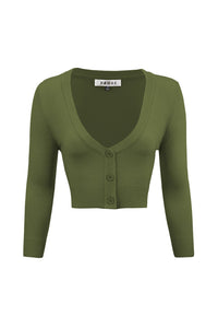 Sage Cropped Cardigan