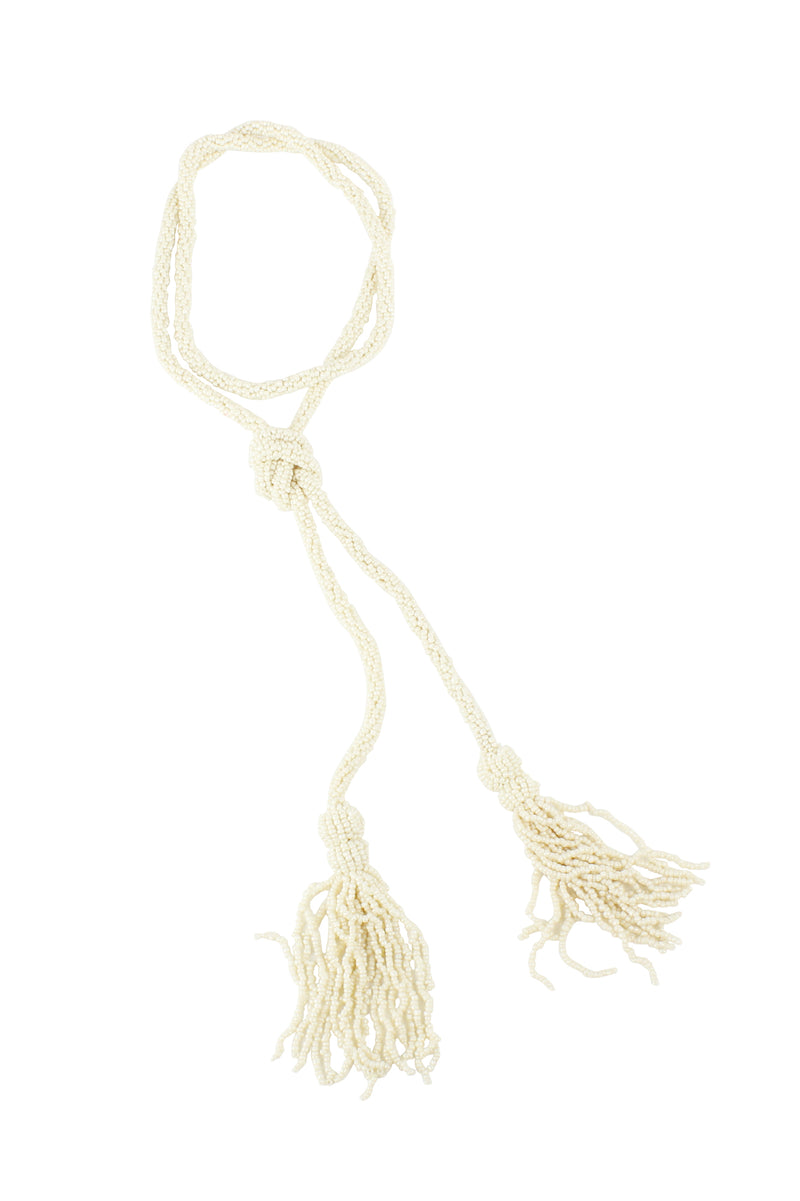 Seed Bead Tassel Necklace