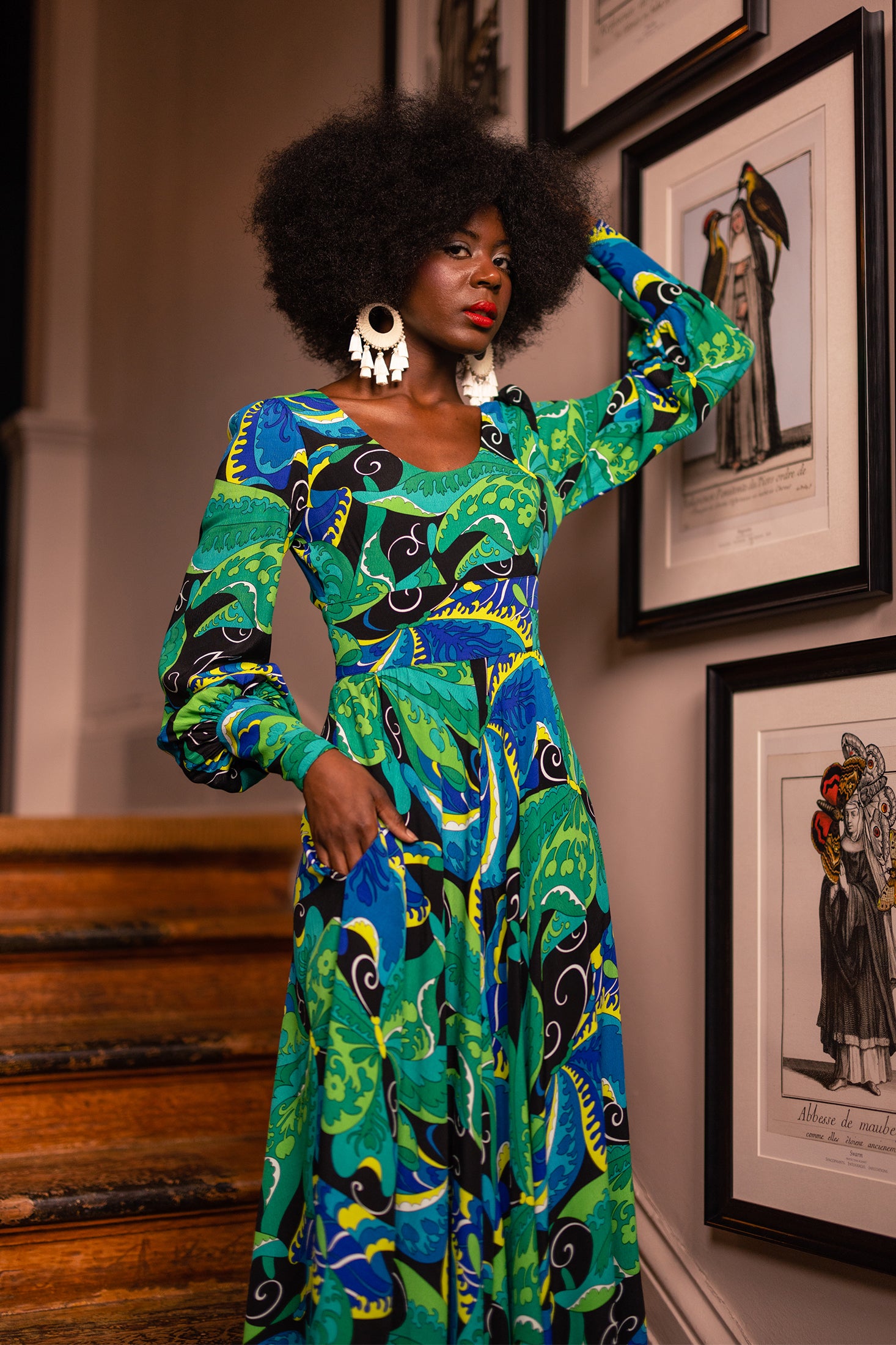 Tuesday Long Dress - Psychedelic Butterflies - Final Sale