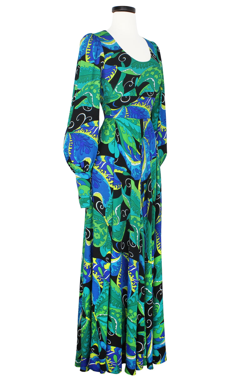 Tuesday Long Dress - Psychedelic Butterflies