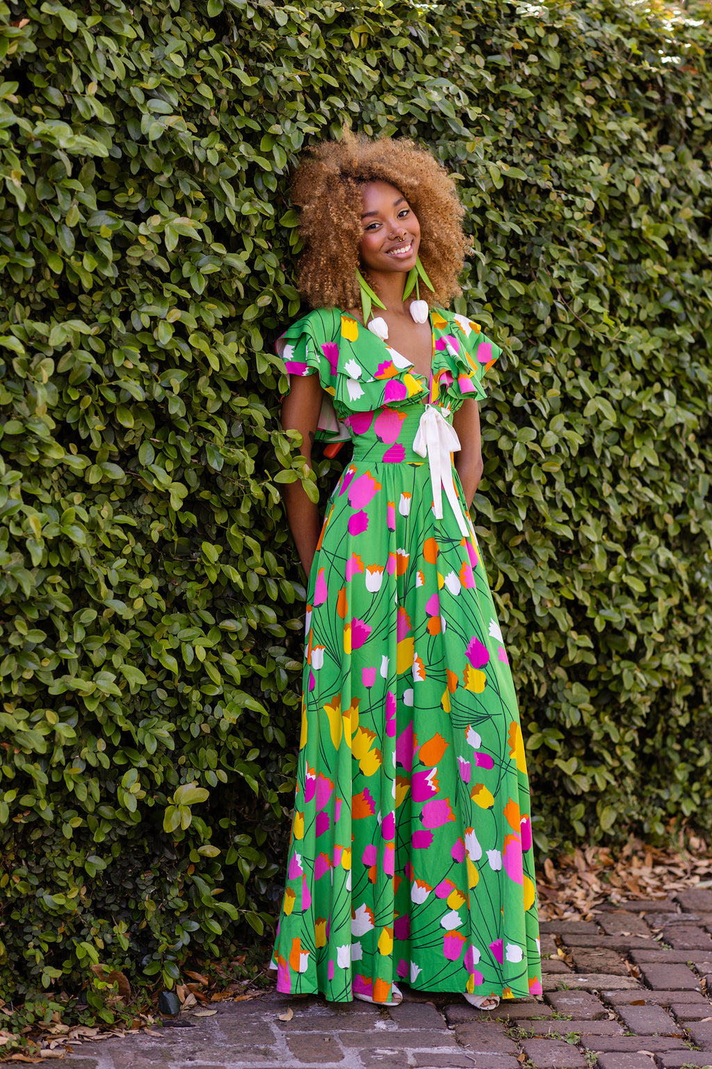 Ingenue Long Dress - Mod Tulips