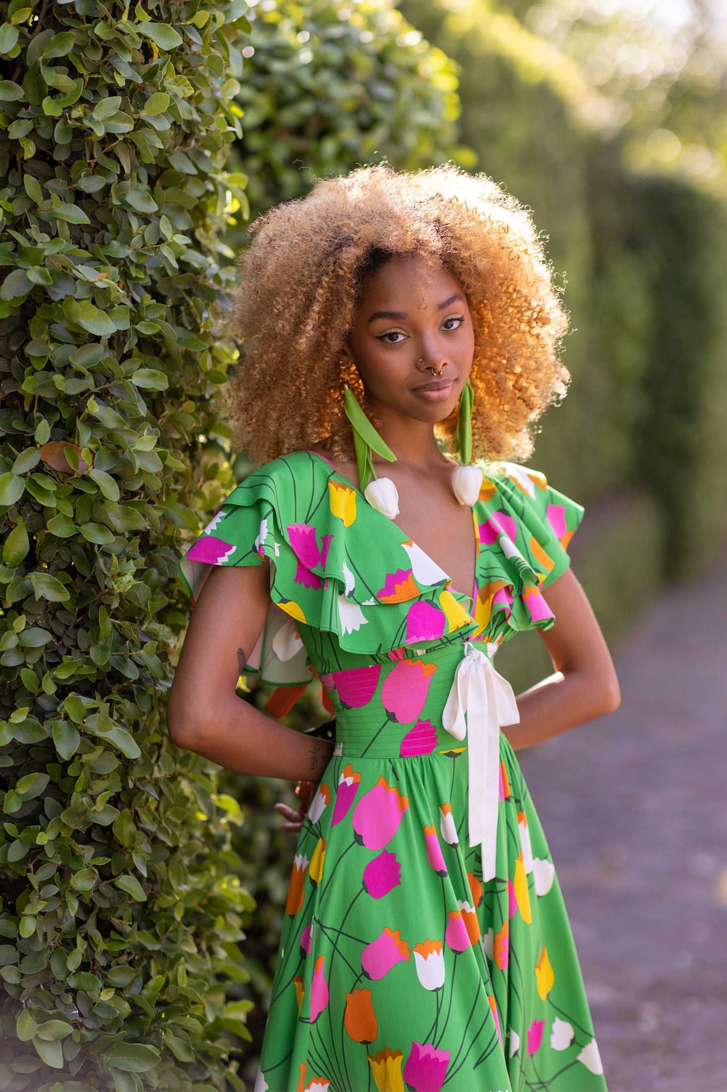 Ingenue Long Dress - Mod Tulips - Final Sale Ingenue Long Dress - Mod Tulips - Final Sale