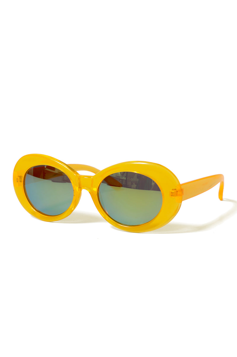 90s Crystal Neon Sunglasses - Orange