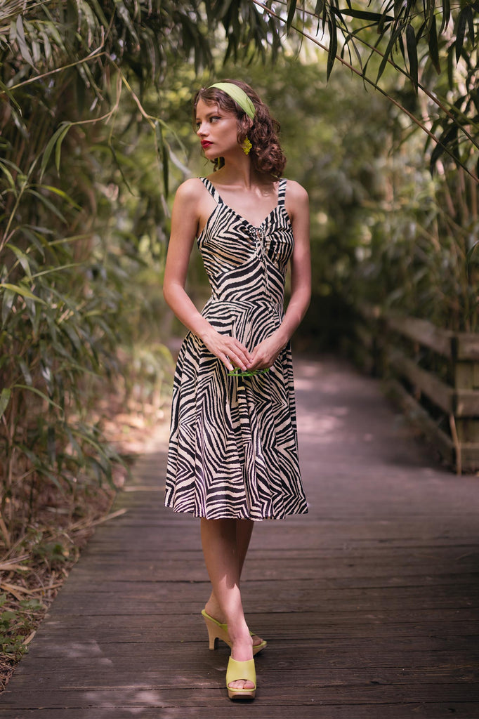 Zebra cowl neck dress sale