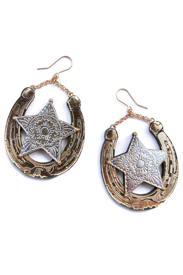 Rosita Bonita Sheriff Shield Earrings